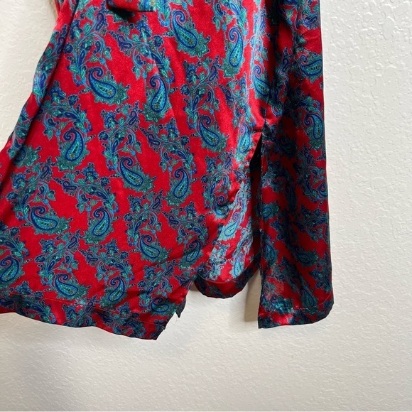Victoria Secret Robe Vintage Gold Label One Size Paisley Satin Kimono Rare x - Picture 6 of 6